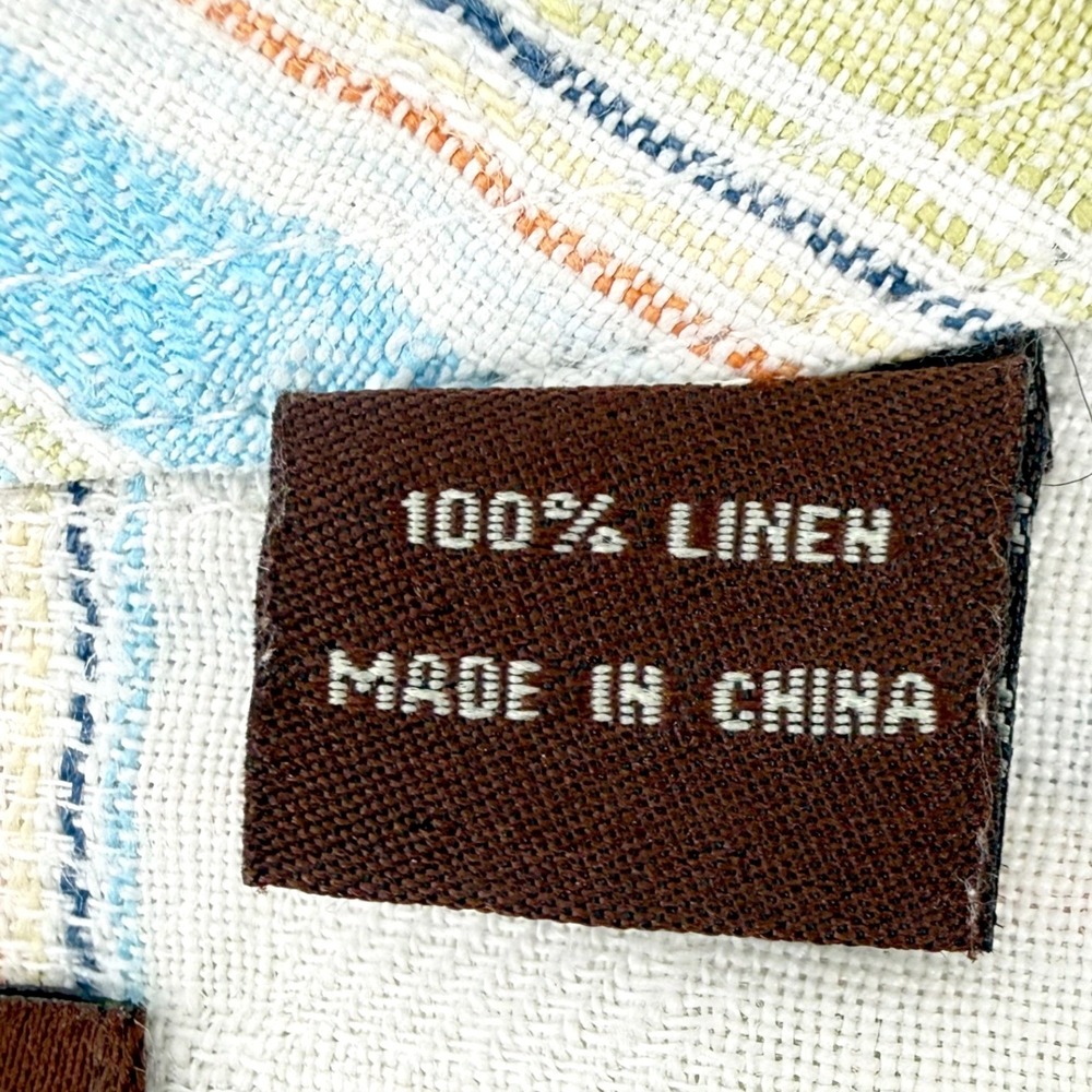 Cubavera Plaid 100% Linen Shirt Men XL Multicolor Short Sleeve Button Down Beach - Picture 4 of 11